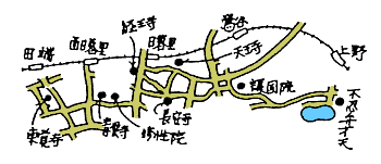 谷中七福神マップ