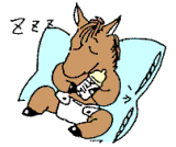 うまが寝ている絵 うまが寝ている絵