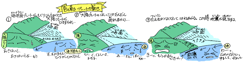 目で見るプレートの動き